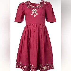 HEIDI DRESS IN MAROON.